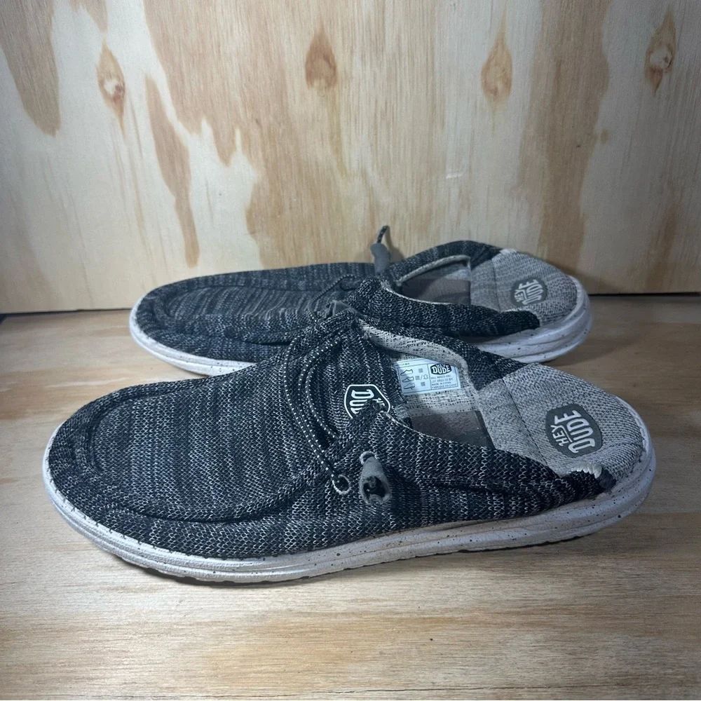 Hey Dude Wally Stretch Charcoal Slip-On Shoes Men’s Size 13